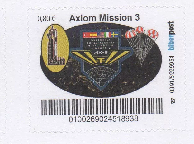 Privatpost Biberpost, Axiom Mission 3 0,80€  **