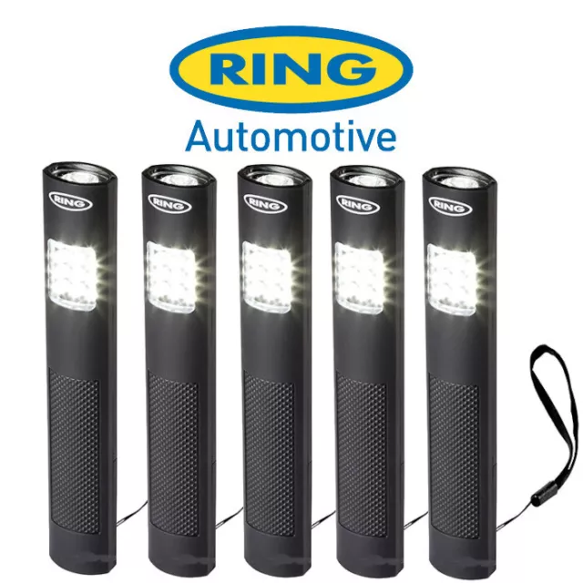 Ring Automotive - RIL60 - 12 LED Poche Main Lampe Torche W/Bracelet+ Piles x5