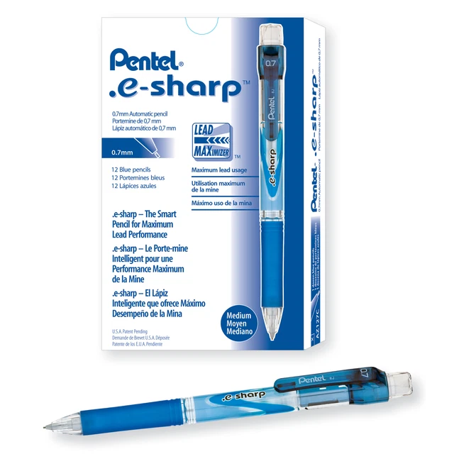 Mechanical Pencils, Refillable, 0.7mm, Blue Barrel
