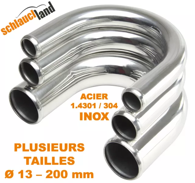 COUDE TUBE 180 Degré ARC ACIER INOX 304 Poli Inoxydable Durite Pipe Tuyau 1.4301