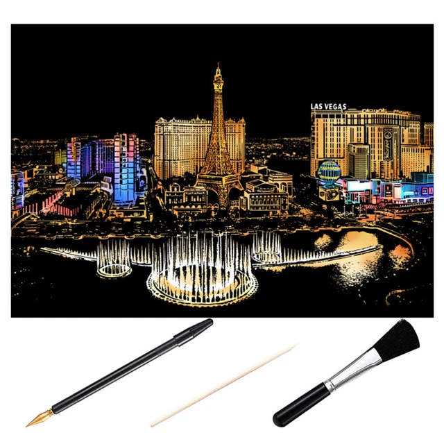 Lienzo de pintura de madera para hombres, mujeres y adultos de Las Vegas