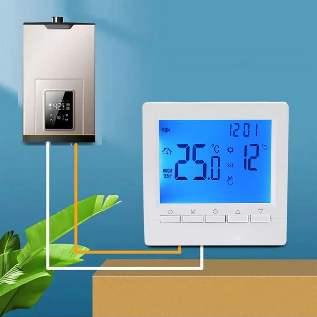 Thermostat de chauffage de pièce programmable avec option d'installation murale