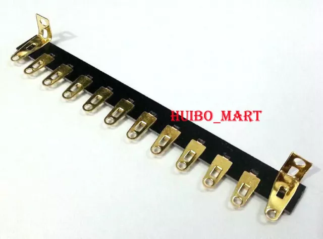 2x Gold Plated 12Pin 12-Post Tube Amp HIFI Terminal Strip Tag Board Turret Board