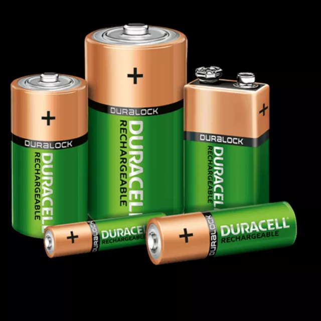 DURACELL ULTRA RECHARGABLE BATTERIES AA/AAA/9V SIZE MULTIPLE QTY 2500mAh 850 170