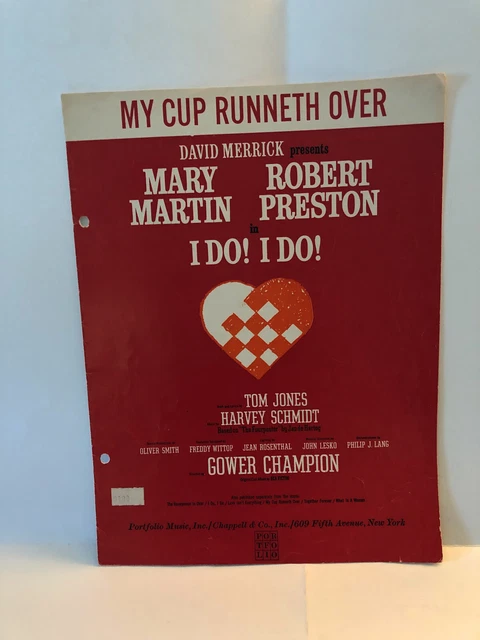 "MY CUP RUNNETH OVER" sheet music from I DO! I DO! with Mary Martin