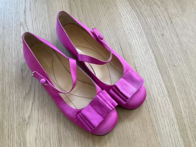 Kate Spade  New York Pink Satin Shoes Bow Flats 7.5