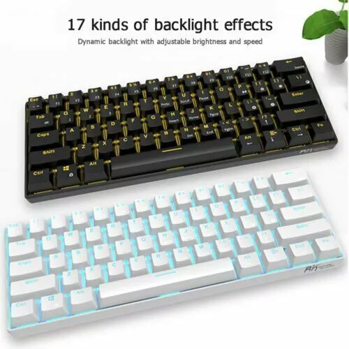 RK61Mechanical Keypad Backlight Bluetooth Wired Dual mode Gaming Office Keyboard