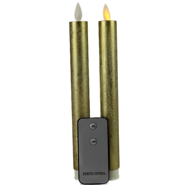 Bougie LED Cylindrique Effet Cire Brillante - 20x7cm, Parfum Sauge, Décoration
