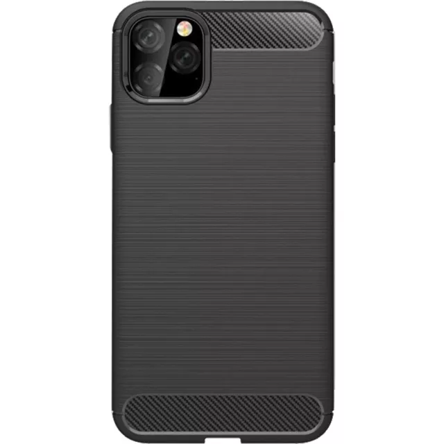 Cover Antiurto In Carbonio Per Apple Iphone 11 Pro Max Custodia Tpu Rugged Nera