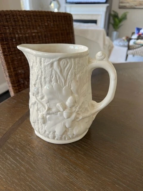 Vintage Antique 18th Century White Salt Glazed Stoneware Pitcher 6.5" Tall
