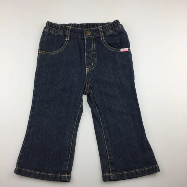 Girls size 1, Osh Kosh, dark denim jeans, elasticated, GUC