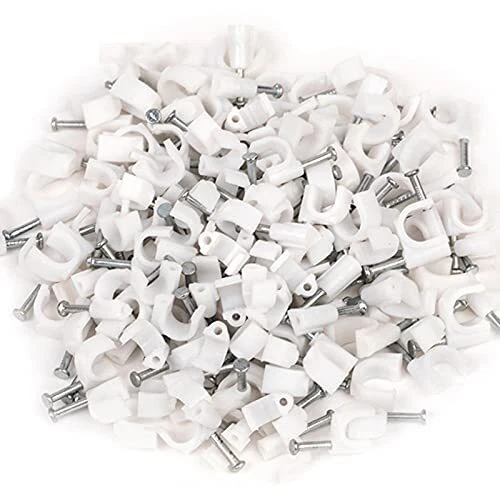 500 Stück Runde Kabelschelle Kabelschellen Nagelschelle Haftclips Runde Geeig...