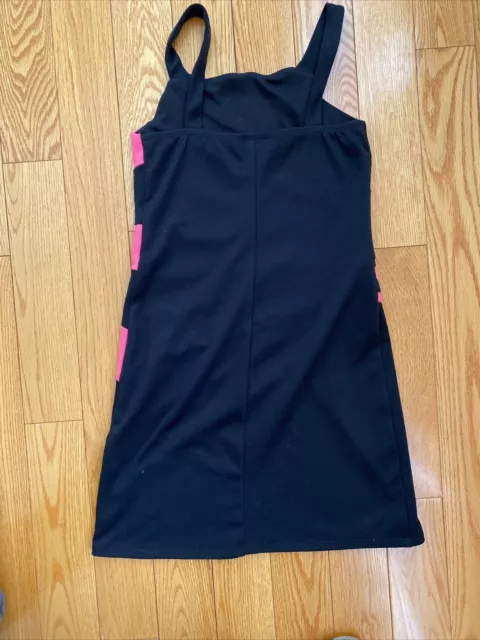 NWOT Ally B Boutique  Sleeveless Tank Shift Dress Girls 12 10 Black Pink 2