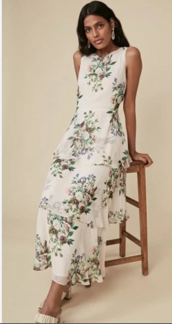 Oasis spot chiffon dress sale