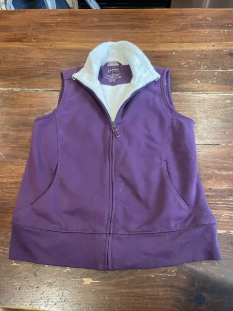 LL Bean Womans Small Purple Vest