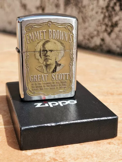 Emmet "Doc" Brown ★ Customized Zippo Armor Case Chrome Brushed