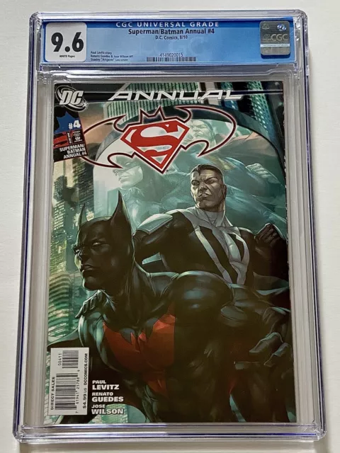 Superman/Batman Annual #4 (2010) Cgc 9.6 White Pages Batman Beyond Dc