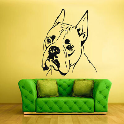 Wall Decals Vinyl Sticker Animals Dog Boxer Head Face (Z1933)