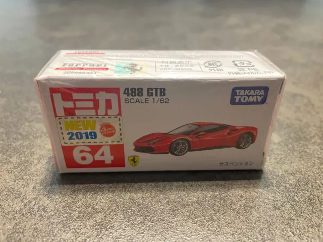 Takara Tomy Tomica - 1:62 FERRARI 488 GTB #64