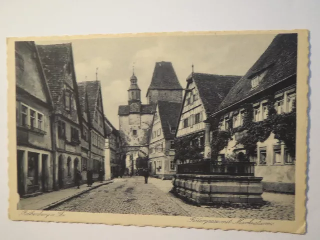 Rothenburg o. Tbr - Rödergasse mit Markusturm - 1934 / AK