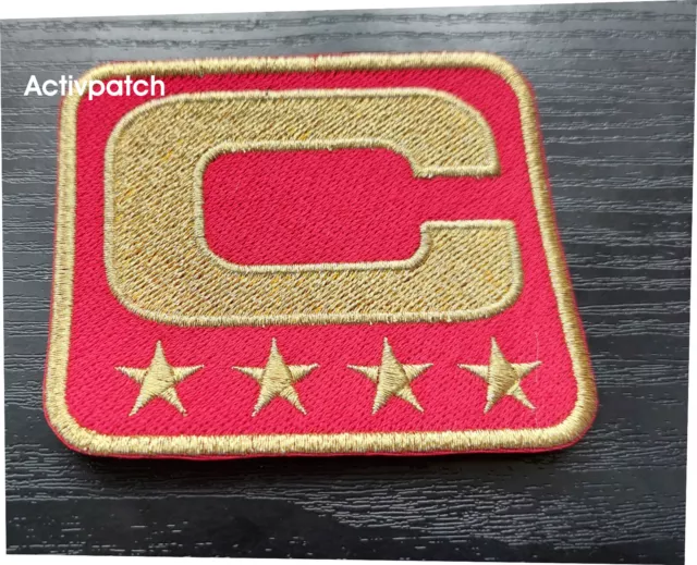 Kansas City Chiefs Football NFL Captain C Patch C Gold 4 Star Gold sew Aufnäher