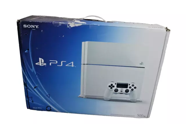 Sony PlayStation 4 PS4 CUH-1100AB02 500GB Glacier White SET Console w/o BOX