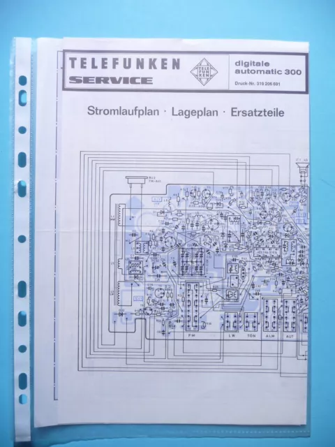 Service Circuit Diagram for Telefunken Digital Automatic 300, Original