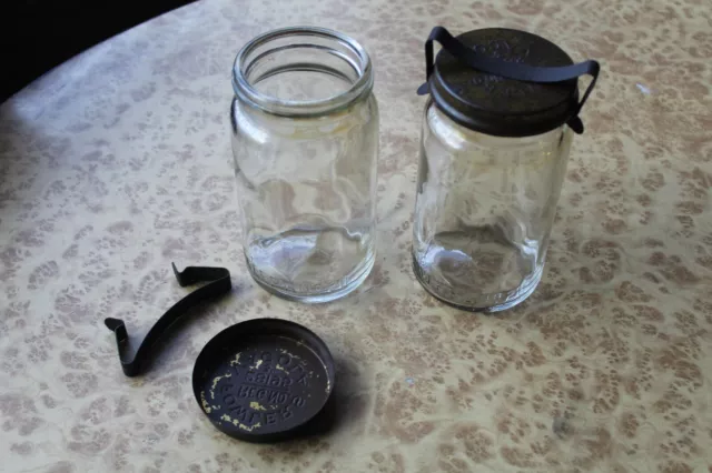 Vintage Preserving Pickle Jar FOWLERS VACOLA No. 20 w/ Lid x2 ~ Glass Bottle