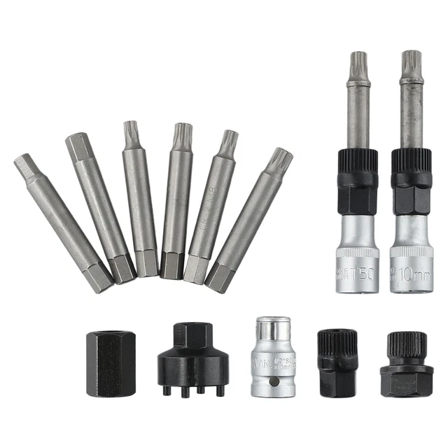 Embout Douille 33 Dents Pour Poulie D'alternateur - Compatible Torx M10/T50, Démontage Poulie à Roue Libre