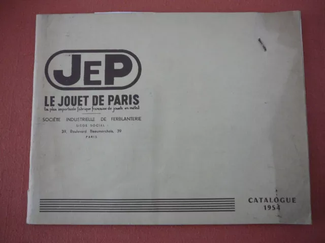 Catalogue JEP 1954 - trains- voitures- avions- bateaux- sous marins- cuisinières