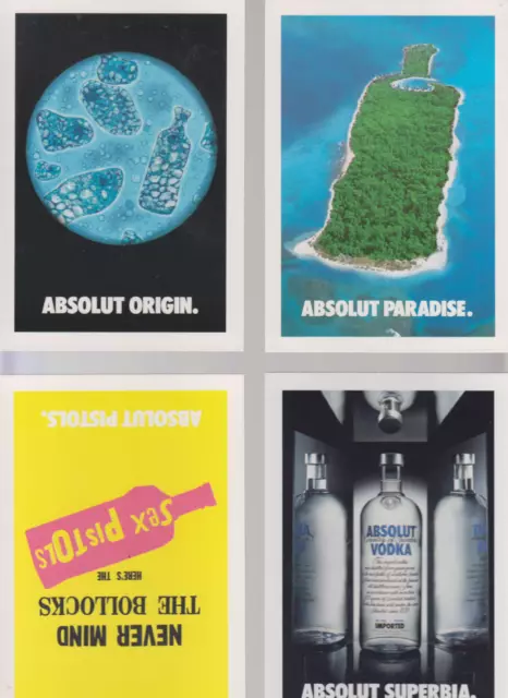 7 Verschiedene Absolut  Vodka Karten - Werbepostkarten Aus Italien   ( It 1  )