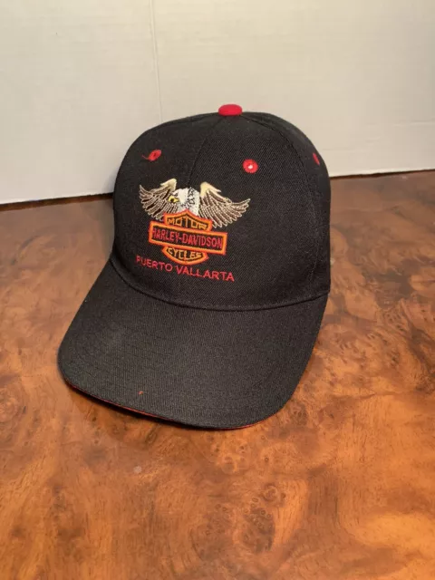 harley davidson strapback hat Black Puerto Vallarta