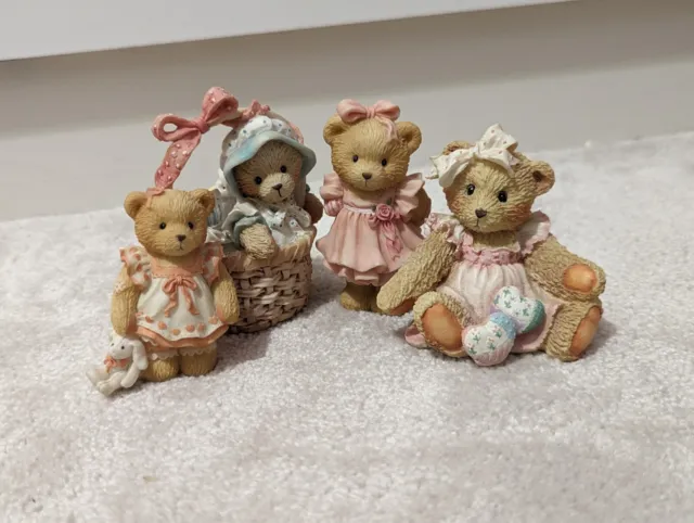 Cherished Teddies Bundle Lot Vintage 90's Ornaments Figures Bear Mother's Day