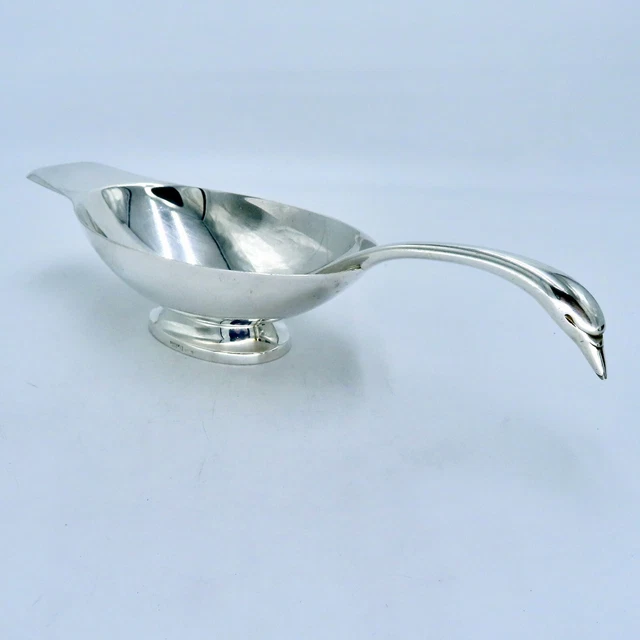 Christofle Swan Sauce Boat Cygne Christian Fjerdingstad Ladle Set Art Deco RARE