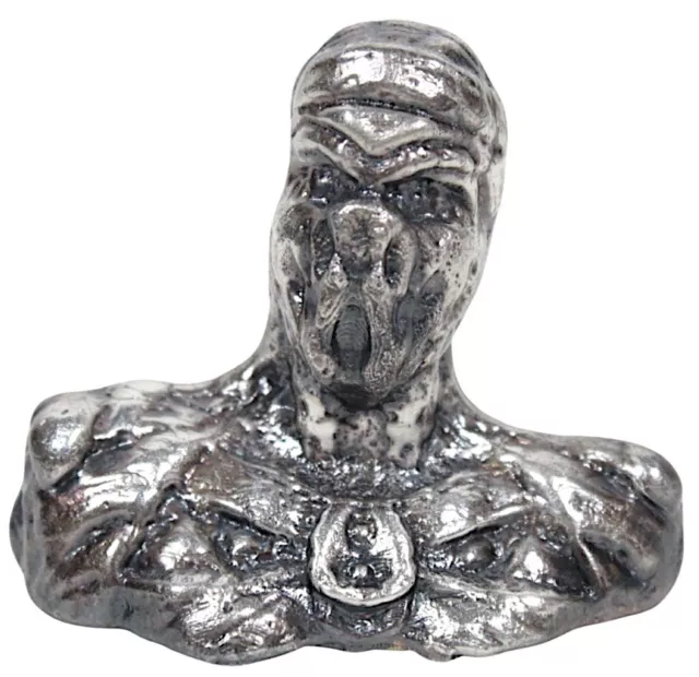 Barra de reptil plateada punk vertida a mano 3.24ozt .999 lingotes de plata fina arte