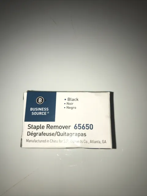 Business Source Staple Remover Plastic Grip Black 65650