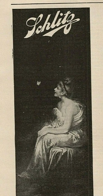 1890s-1910s Print Ad Schlitz Beer