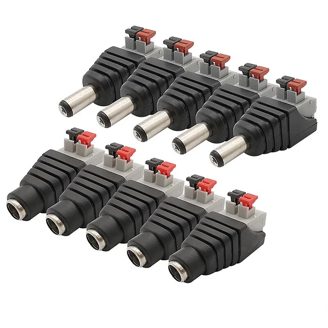 Terminal Jack MALE FEMALE TERMINAL Connector Jack Press Plug Adapter No-Solder ...