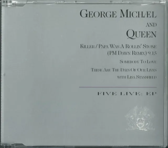 George Michael & Queen - Five Live: Killer / Papa Was A Rollin' Stone 1993 Uk Cd