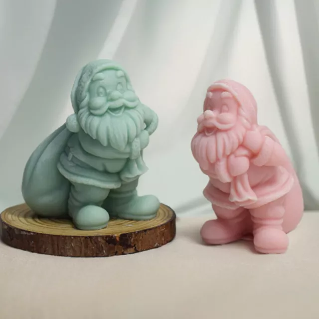 3D Christmas Santa Claus scented candle silicone soap mold DIY resin plaster