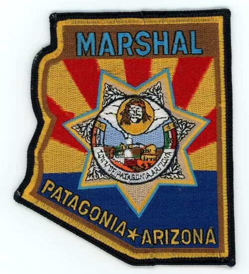 Arizona Az Patagonia Marshal Nice State Shaped Shoulder Patch Sheriff Police