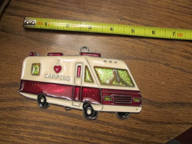 I Love Camping RV Suncatcher Sun Catcher Stained Glass-style window hanging