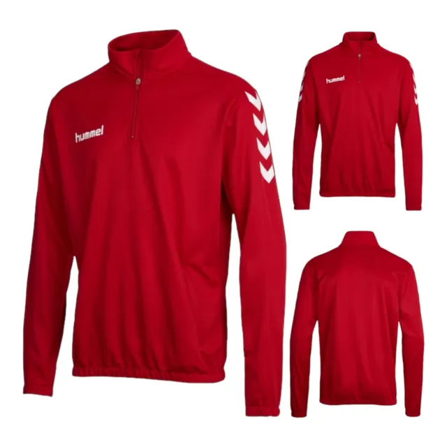HUMMEL Herren Jacke Sweatshirt Sport Ober Rot GR. 3XL Core 1/2 Zip Sweat