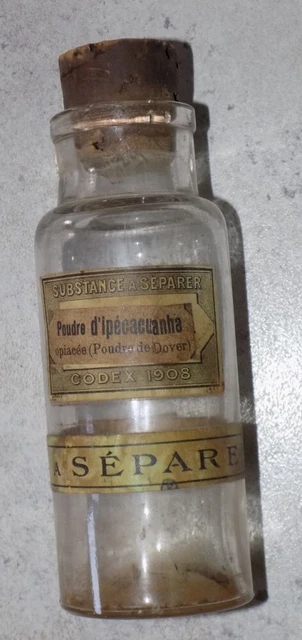 Ancienne Petite Fiole En Verre VIRGINIA Huile Vaseline - Déco Bicyclette Vintage