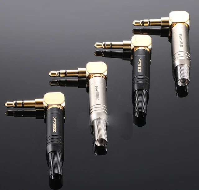 TRS 3.5MM JACK Male Female 3 Pole Stereo Gold plated Audio Connector ...