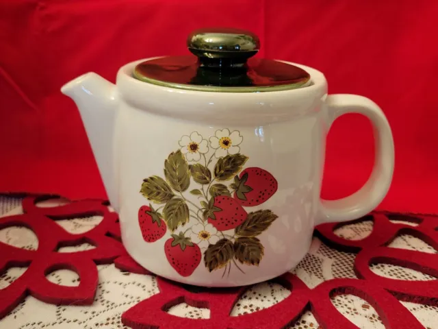 Vintage McCoy Pottery Strawberry Fields Teapot 1418