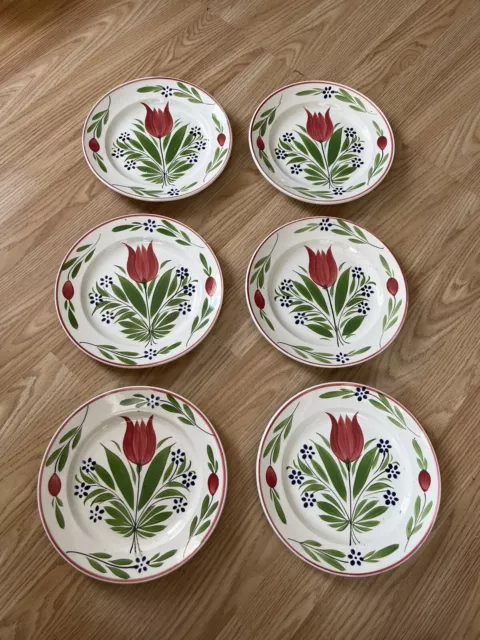 Lot De 6 Assiettes En Faience Sarreguemines Madaille D’or 1844