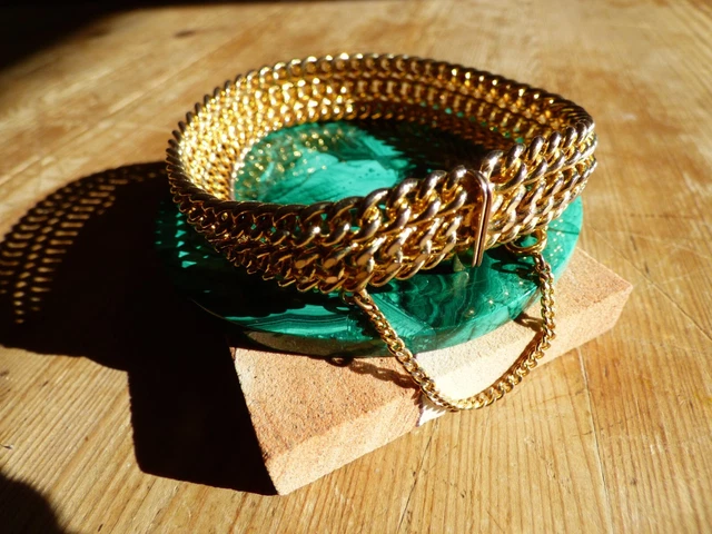 Bracelet Ancien Plaqué Or Vintage - Occasion - Sans Marque - Style Rétro