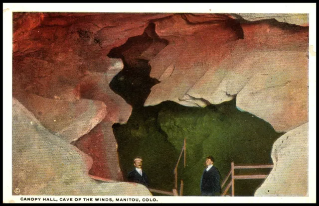 C1920s Manitou Springs CO Canopy Wall Cave OF The Winds Colorado Postcard 532