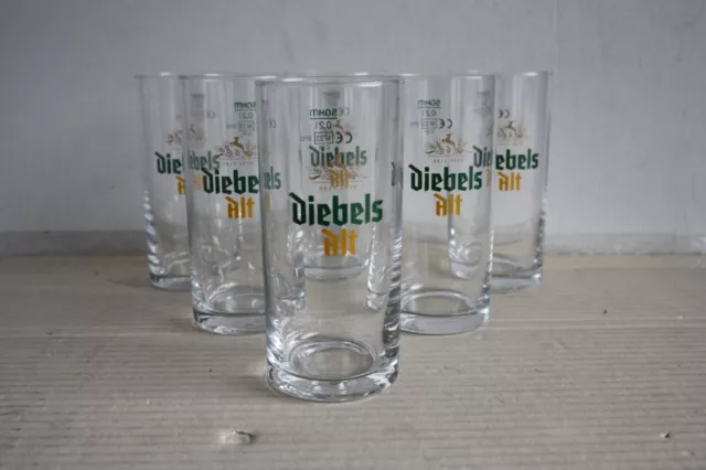 12 Diebels-Alt Biergläser 0,2 Liter = neues Logo = Alt-Becher =